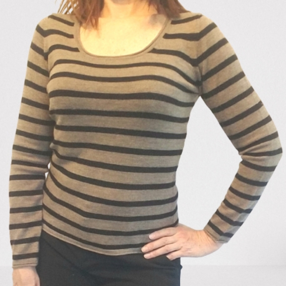 Brunella Gori Italian Wool Striped Sweater - Picture 9 of 9